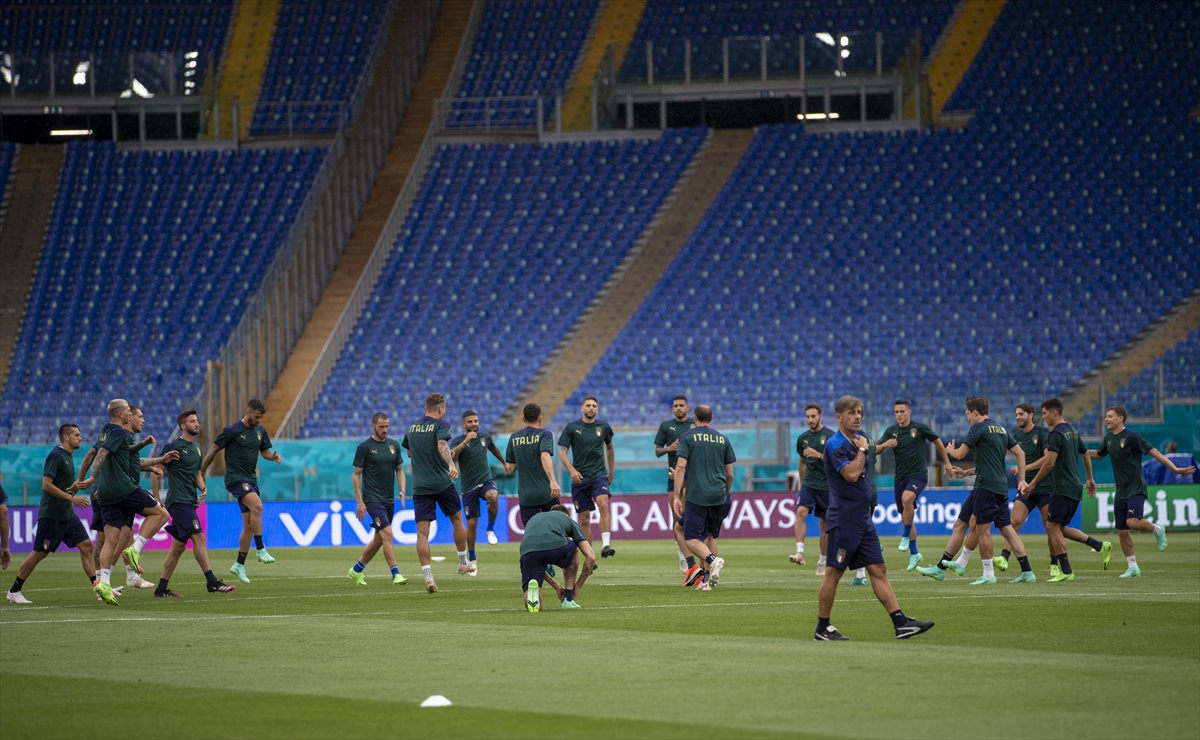 İtalya Milli Takımı, Türkiye maçı öncesi son antrenmanını yaptı