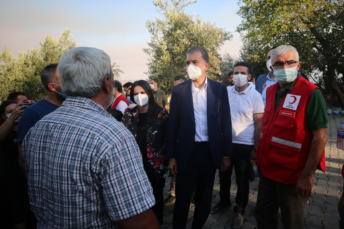 AK Parti'li Ömer Çelik'ten Adana Aladağ'daki orman yangınında zarar gören alanlarda inceleme: