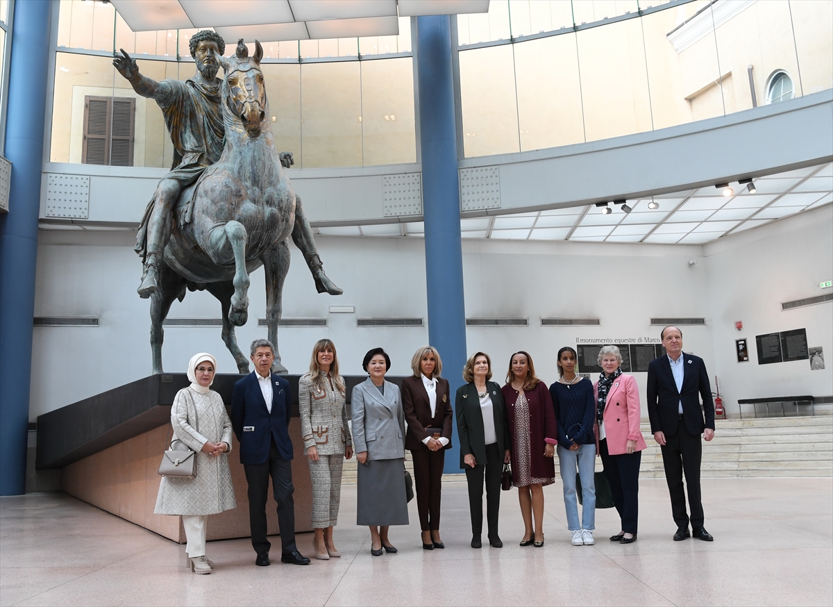 Emine Erdoğan, Roma'da Capitolini Müzesi'ni ziyaret etti