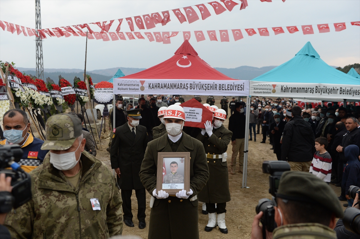 Hakkari'de şehit olan sözleşmeli er Sel, Kahramanmaraş'ta son yolculuğuna uğurlandı