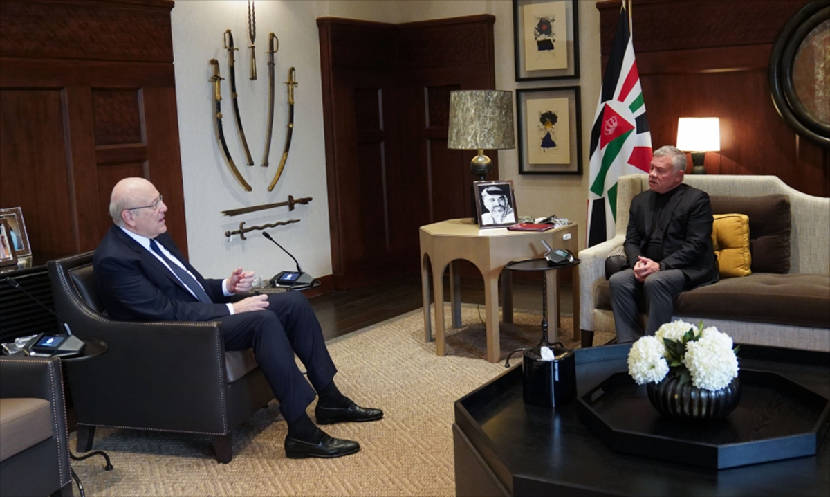 Lübnan Başbakanı Mikati, Amman'da Ürdün Kralı Abdullah'la “iş birliğini genişletmeyi” görüştü