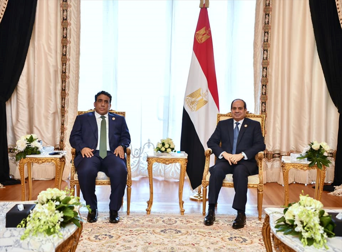 Mısır Cumhurbaşkanı Sisi, Libya Başkanlık Konseyi Başkanı Menfi ile “Libya'yı” görüştü