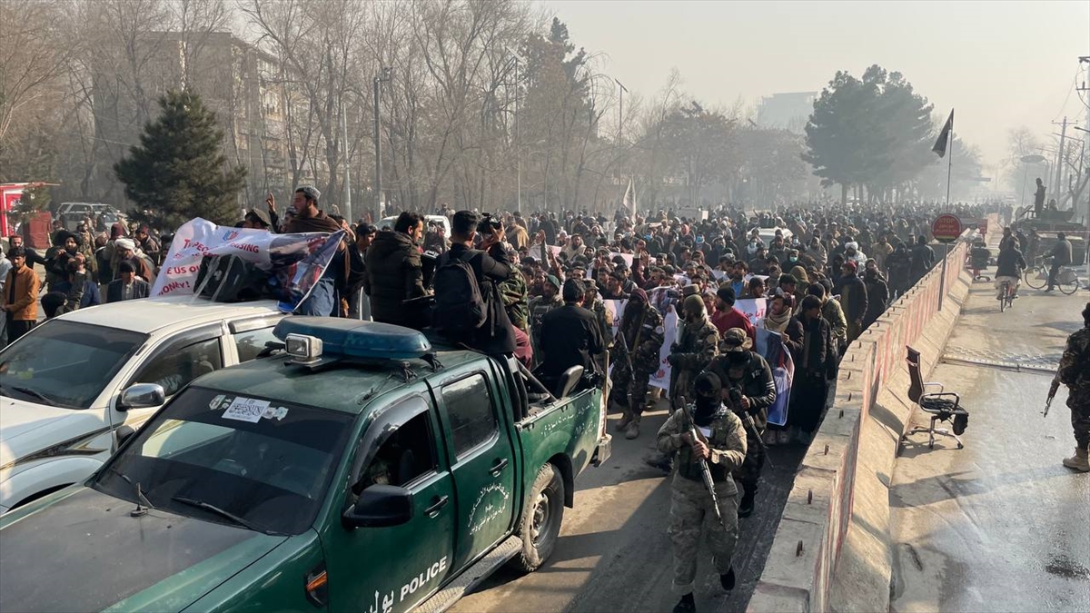 Afganistan'ın başkenti Kabil'de ABD karşıtı protesto gösterisi düzenlendi