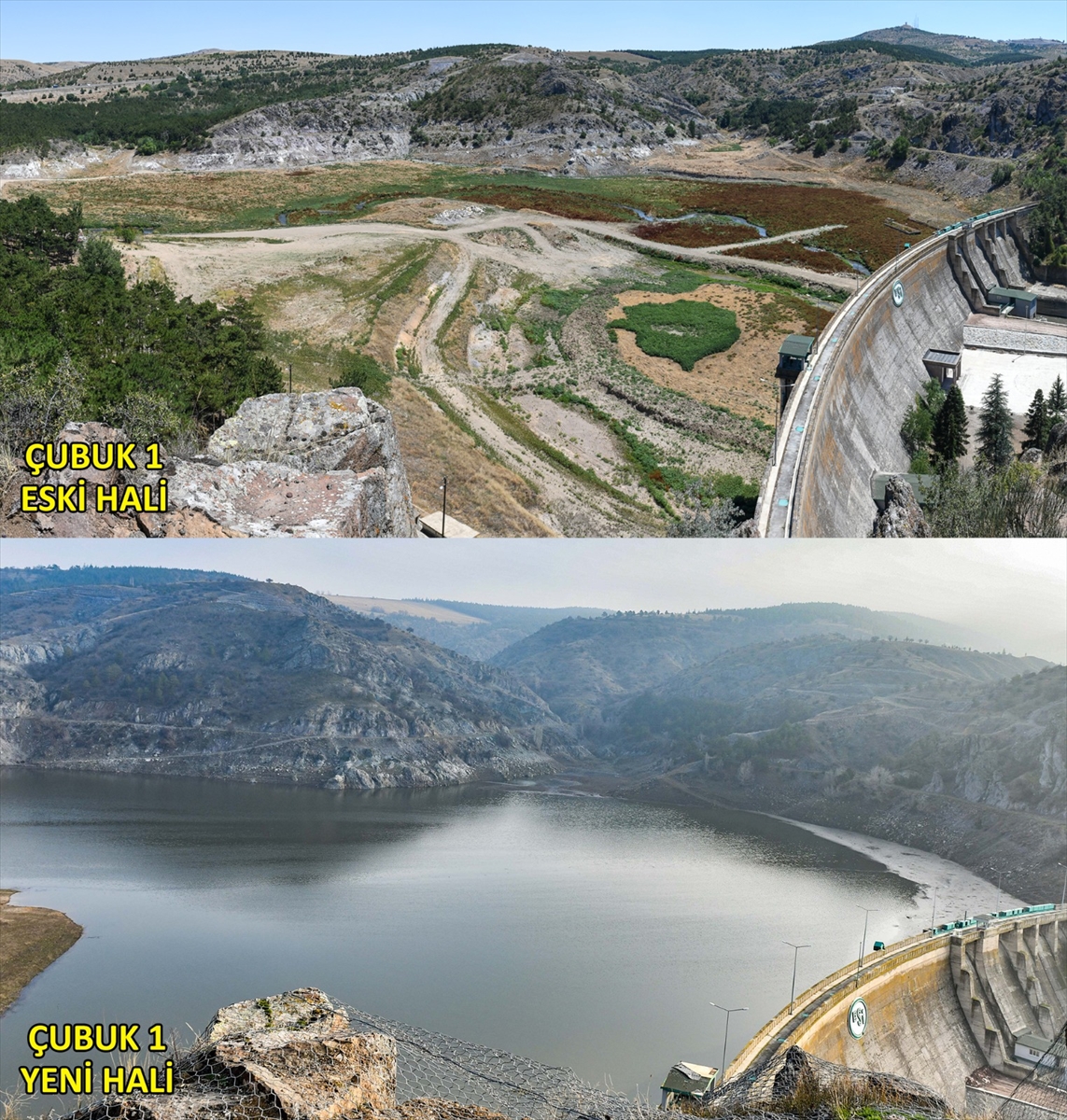 Türkiye'nin ilk barajı Çubuk-1 Barajı'nda, 27 yıl sonra su tutuldu
