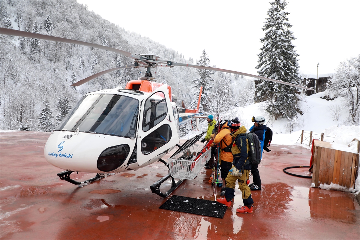 Kaçkar Dağları'nda “heliski” heyecanı başladı