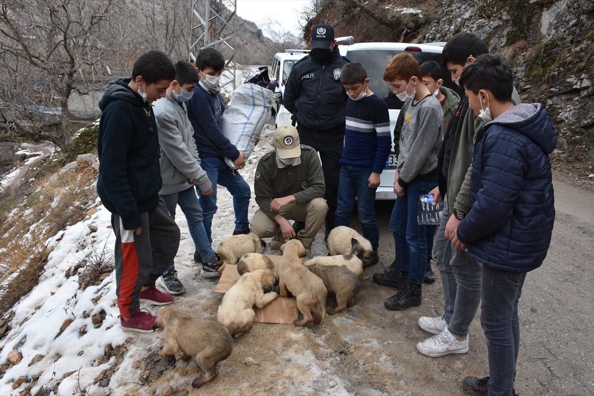 Şırnak'ta polis okul okul gezerek öğrencilere doğa ve hayvan sevgisi aşılıyor