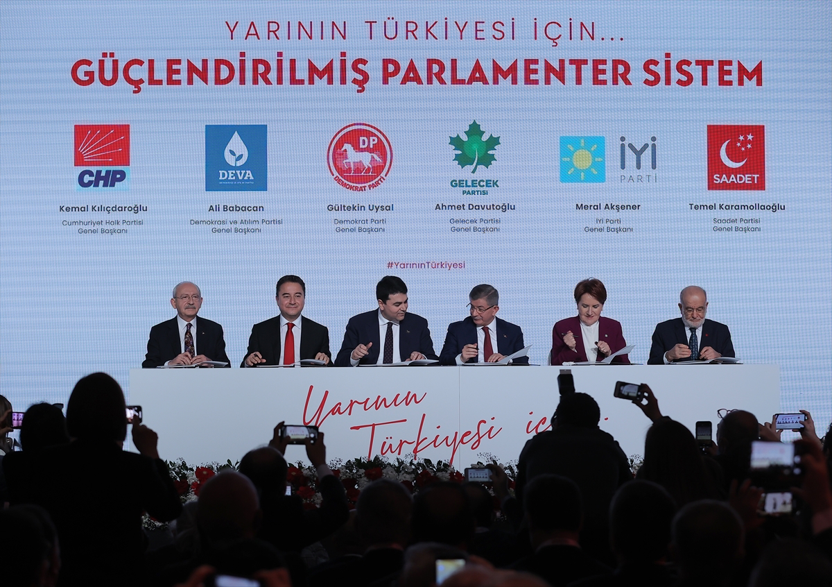 Altı muhalefet partisinin “Güçlendirilmiş Parlamenter Sistem” toplantısı (1)