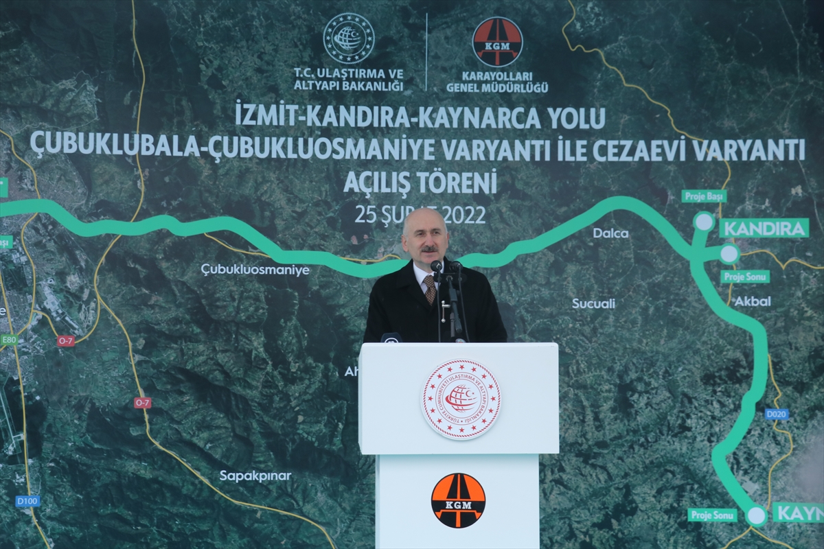 Bakan Karaismailoğlu, İzmit-Kandıra-Kaynarca Yolu Çubuklubala-Çubukluosmaniye Varyantı açılışına katıldı: