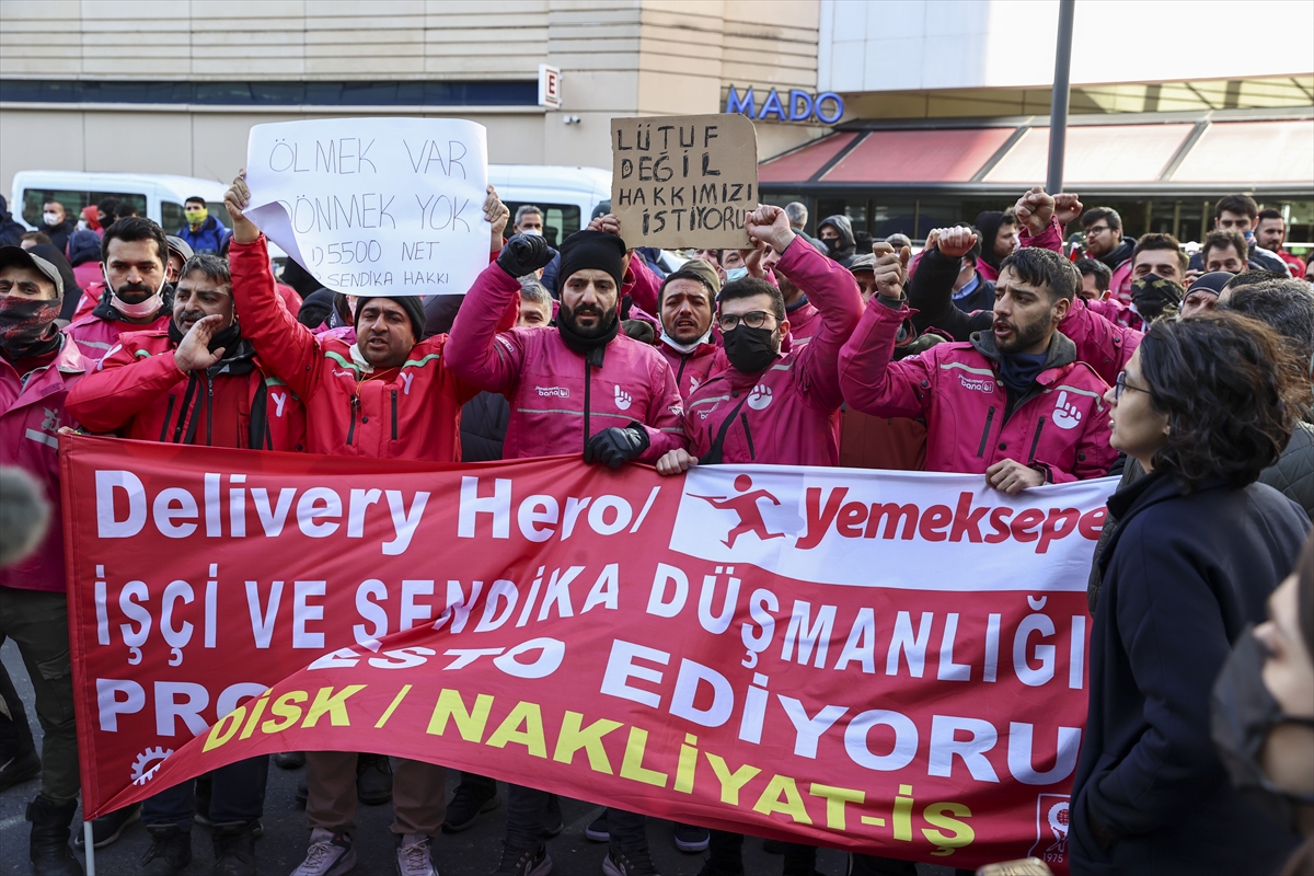 İstanbul'da motorlu kuryelerin protestosu 7. gününde sürüyor