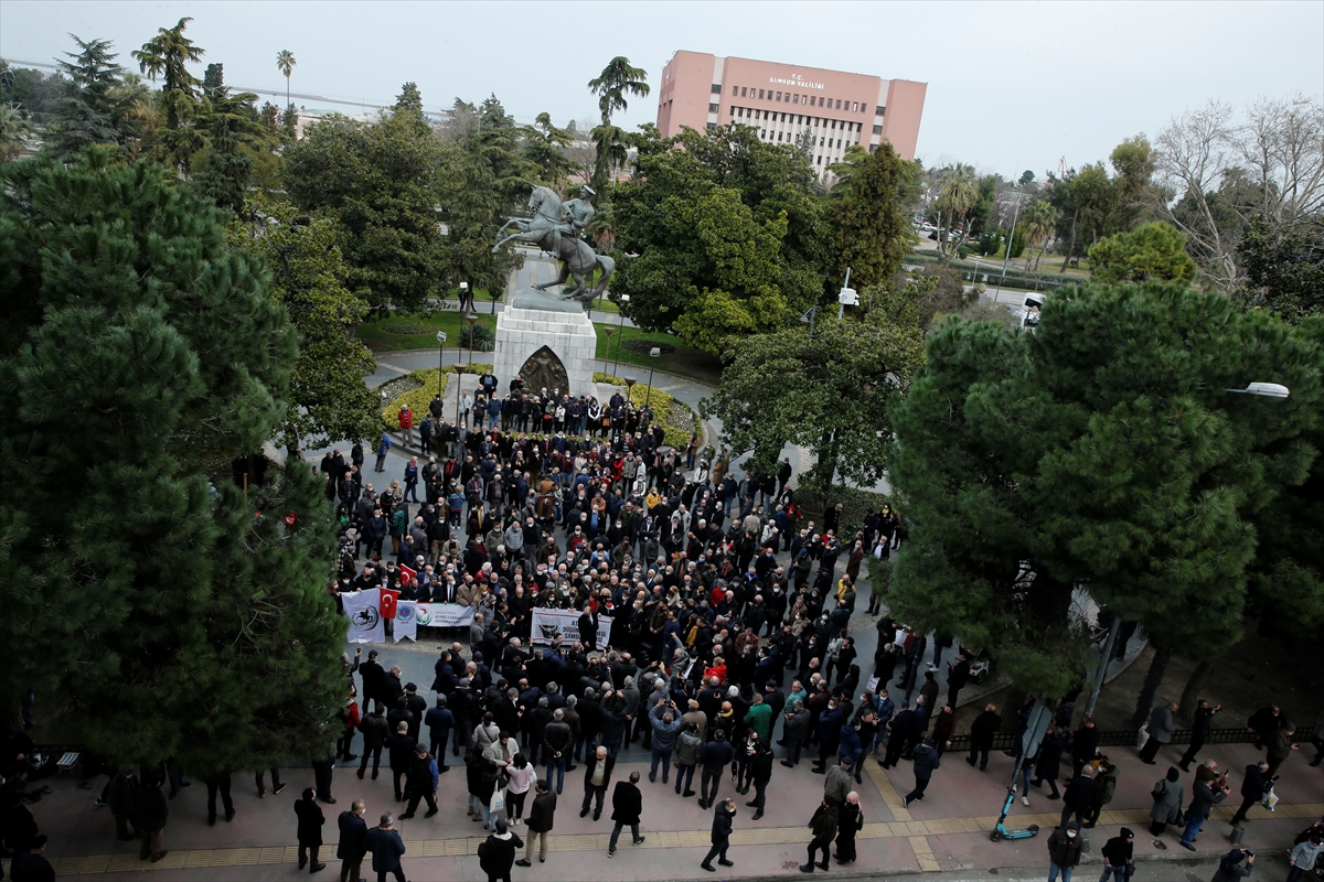 Samsun'da Atatürk Anıtı'na saldırıya siyasi partilerden ve STK'lerden tepki