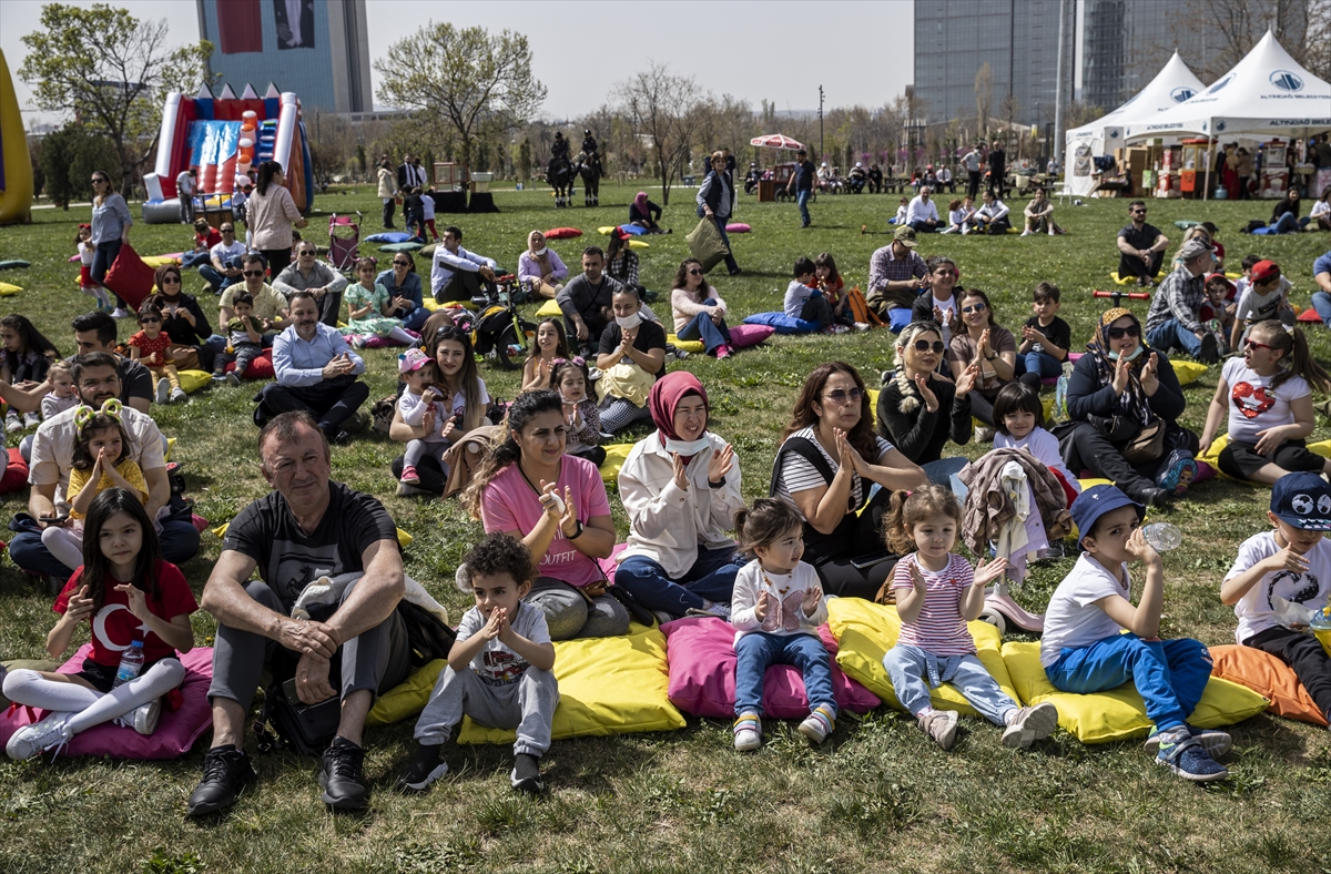 Başkent Millet Bahçesi'nde 23 Nisan Ulusal Egemenlik ve Çocuk Bayramı etkinliği düzenlendi