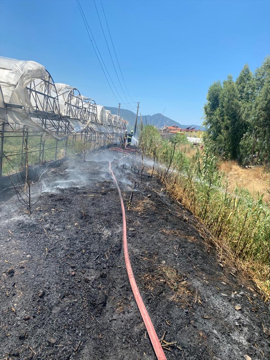 Fethiye'de iki noktada otluk alanda çıkan yangınlar söndürüldü