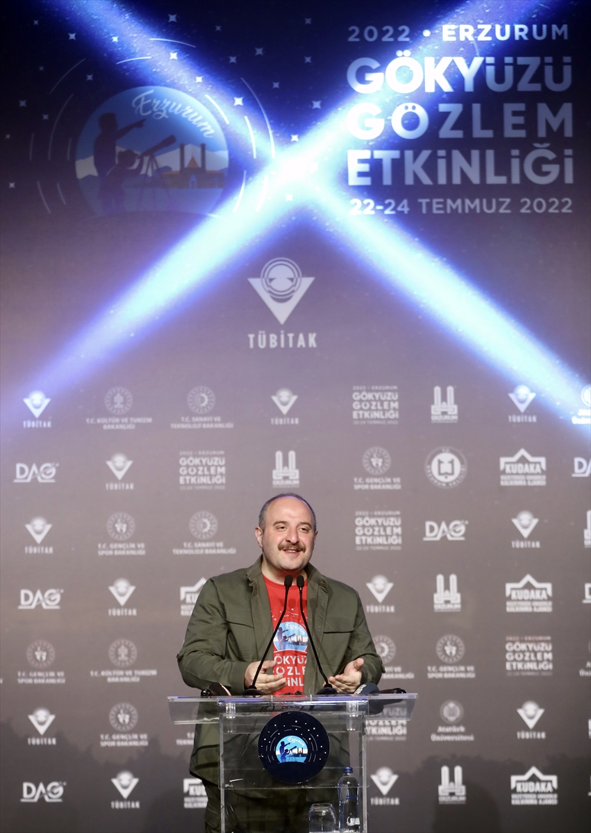 Bakan Mustafa Varank, Erzurum Gökyüzü Gözlem Etkinliği'nin açılışında konuştu: