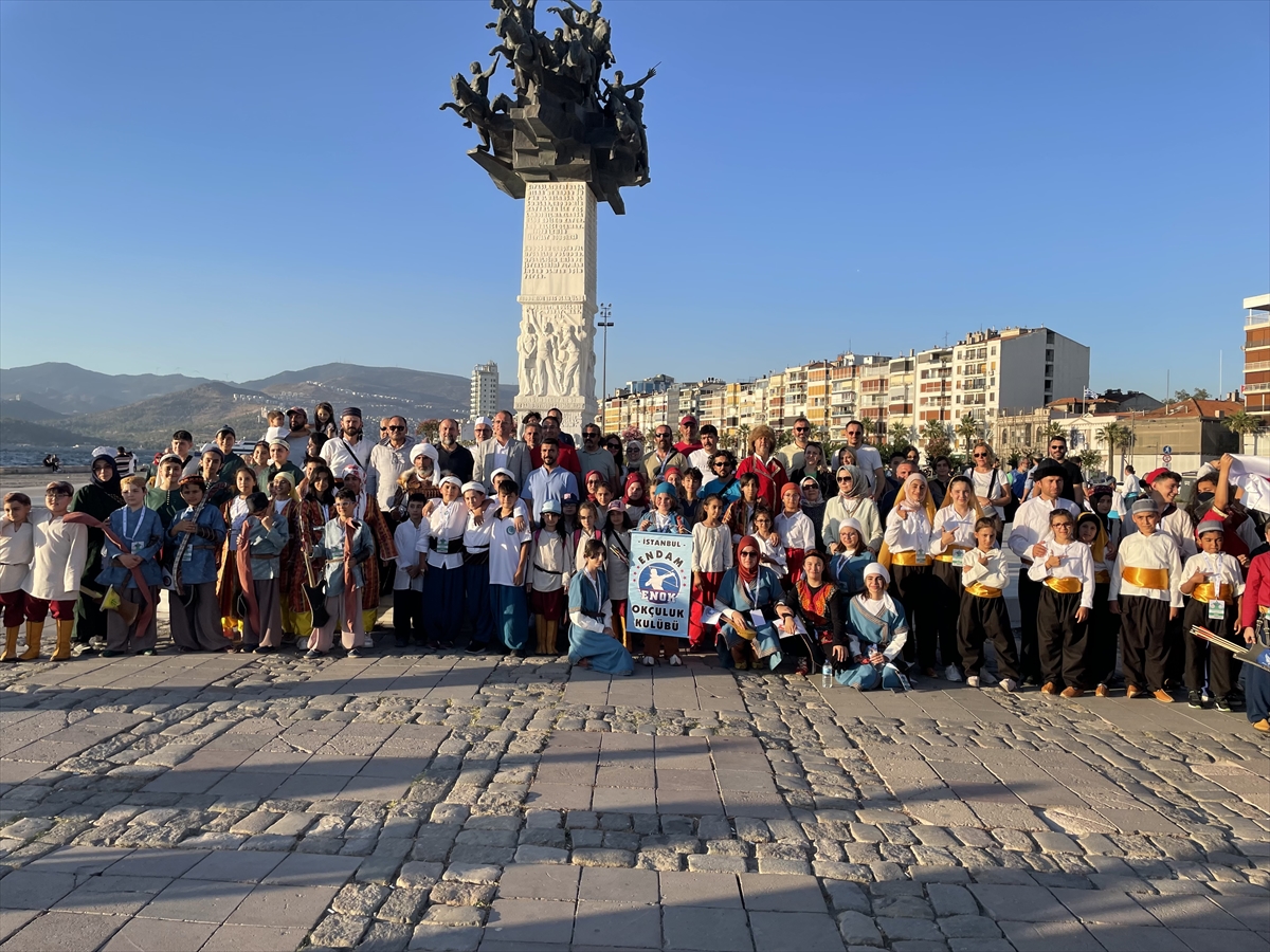 Geleneksel okçulukta Çakabey Kupası Minikler Açık Hava Puta Koşusu İzmir'de başladı