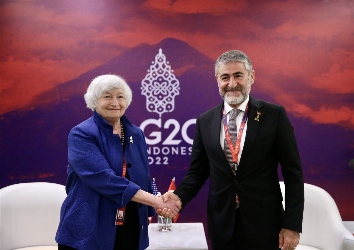 Hazine ve Maliye Bakanı Nureddin Nebati, ABD Hazine Bakanı Yellen ile görüştü: