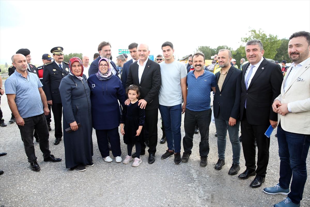 İçişleri Bakanı Soylu, Bolu'daki Karadeniz Bağlantı Yolu'nda denetime katıldı: