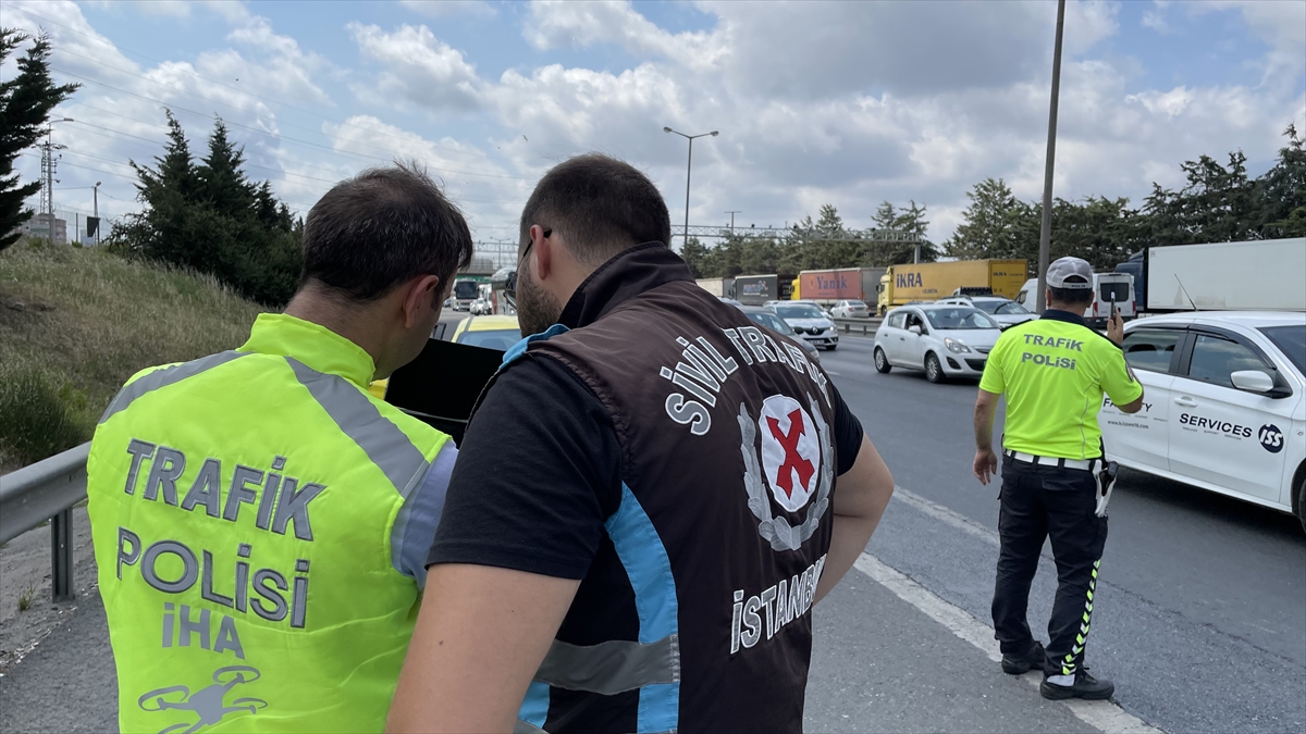 İstanbul'da dron destekli trafik denetimi