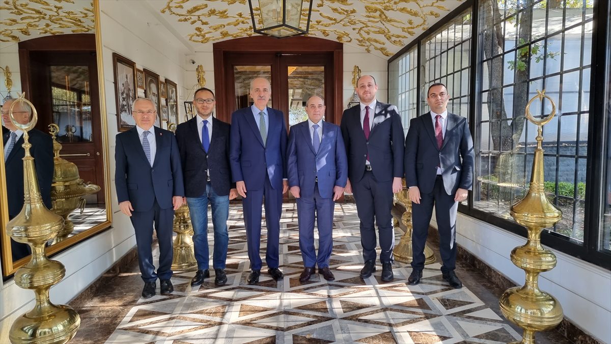 AK Parti Genel Başkanvekili Kurtulmuş, Yeni Azerbaycan Partisi Genel Başkanvekili Budagov ile görüştü