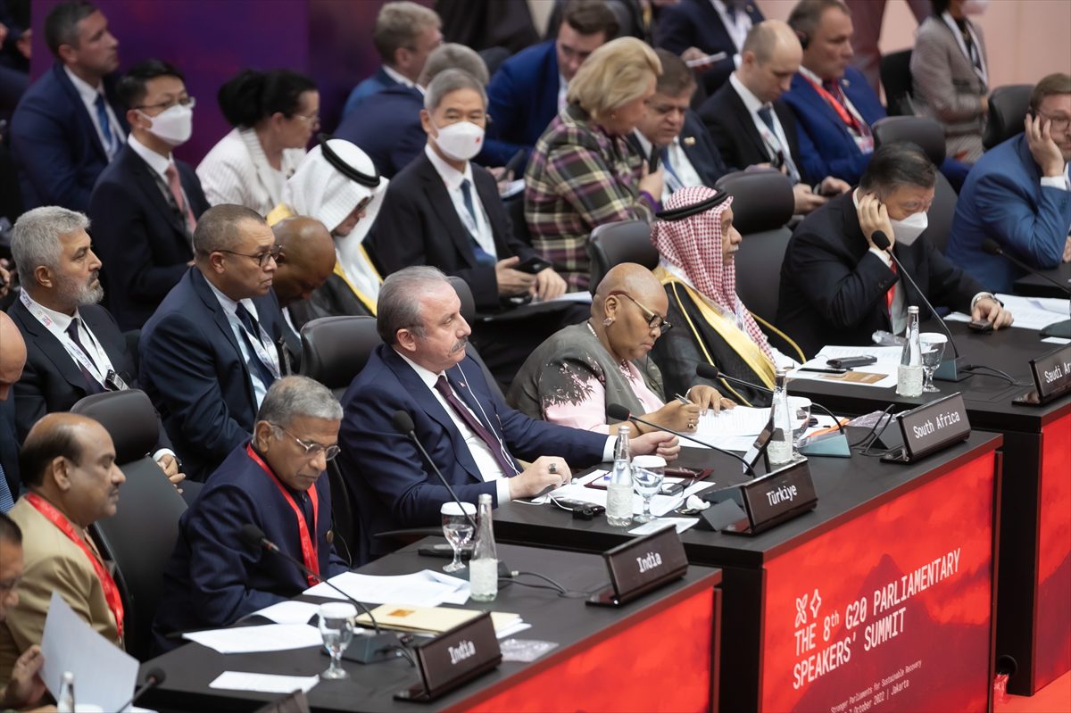 TBMM Başkanı Şentop, G20 Parlamento Başkanları Zirvesi'nde konuştu: