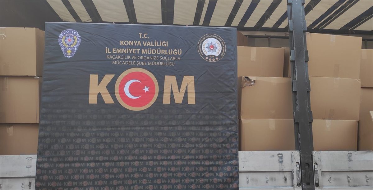 Konya’da 4 milyon 375 bin doldurulmuş makaron ele geçirildi
